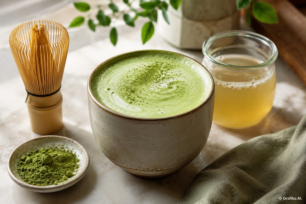 Bone broth matcha: dlaczego do matchy zaczęto dodawać bulion kostny, jak dobrać proporcje bez zdominowania smaku herbaty i ile białka faktycznie trafia do kubka