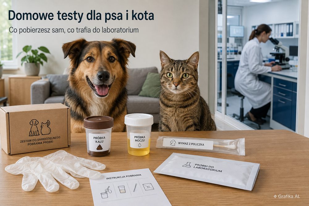 Domowe zestawy testowe dla psa i kota: jakie próbki właściciel może pobrać sam, co trafia do laboratorium i gdzie kończy się screening, a zaczyna diagnostyka weterynaryjna