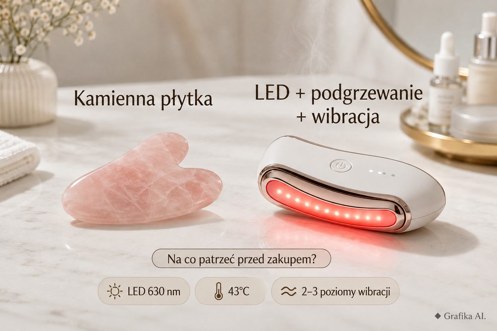 Gua sha LED z podgrzewaniem i wibracją: czym różni się od klasycznej kamiennej płytki i na jakie parametry urządzenia patrzeć przed zakupem